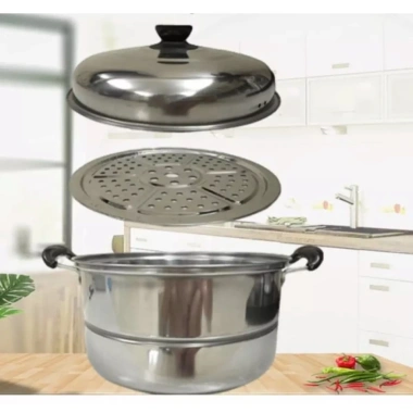 Nồi Hấp Inox Đa Năng 20cm - Tiện Lợi, Giá Ưu Đãi 55.000 VNĐ, Bảo Quản Thực Phẩm An Toàn