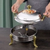 Nồi Hấp Inox Hâm Nóng Thức Ăn Giữ Nhiệt Lâu Cồn/Nến - Đa Size 20-26cm Giá Ưu Đãi 3