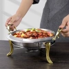 Nồi Hấp Inox Hâm Nóng Thức Ăn Giữ Nhiệt Lâu Cồn/Nến - Đa Size 20-26cm Giá Ưu Đãi 8