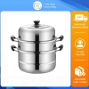 Nồi Hấp Inox Siêu To 28cm - Tặng 1 vỉ & xửng, dùng cho bếp từ, ga, giá 125k 4