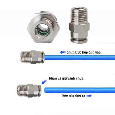 Nối Hơi Khí Nén Inox 304 IPC - Độ bền cao, lắp nhanh, giá chỉ 26.000₫ giảm mạnh 3 Nối Hơi Khí Nén Inox 304 IPC - Độ bền cao, lắp nhanh, giá chỉ 26.000₫ giảm mạnh 3