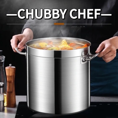 Nồi inox 3 đáy Chubby Chef 20-165L đa năng, dùng mọi bếp & bếp từ, ưu đãi 496,000₫