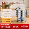 Nồi inox 3 tầng 304 hấp nhanh, tiết kiệm điện - làm bánh, xôi, flan, caramel, thịt