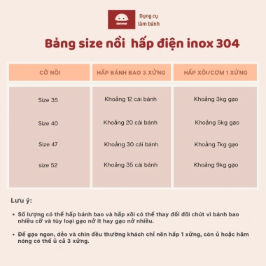 Nồi inox 3 tầng 304 hấp nhanh, tiết kiệm điện - làm bánh, xôi, flan, caramel, thịt 8