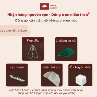 Nồi inox 3 tầng 304 hấp nhanh, tiết kiệm điện - làm bánh, xôi, flan, caramel, thịt 9