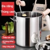 Nồi Inox 304 10-90L 3 lớp siêu bền - Luộc gà, hầm xương, nấu canh, giảm giá 539k