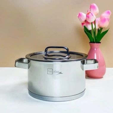 Nồi inox 304 Five Star Plus 3 đáy quai vuông - Dùng mọi loại bếp giảm giá 389k 6