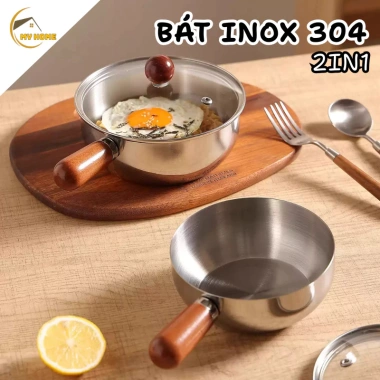 Nồi Inox 304 Kiêm Bát Ăn Mì 2in1, Tay Cầm Cách Nhiệt Xclean – 99.000