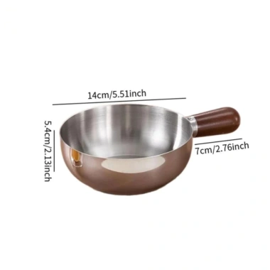 Nồi inox cán gỗ chống bỏng - Mini nấu mì, đun sữa, hâm ăn, dùng bếp gas & từ, giá chỉ 28.240₫ 10