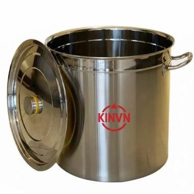 Nồi inox cao cấp 45x45 - Luộc gà, nấu bún, phở cho bếp gas và bếp từ, siêu bền