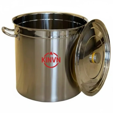 Nồi inox cao cấp 45x45 - Luộc gà, nấu bún, phở cho bếp gas và bếp từ, siêu bền