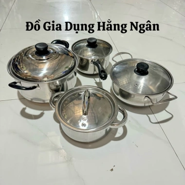 Nồi Inox Dùng Bếp Từ Đa Kích Thước 16-20-21-23cm, Giá 64.000đ, Giảm 20%