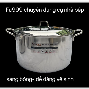 Nồi Inox Fata Cook đa năng cho bếp từ và điện, đủ kích thước, xoong luộc gà - Giá chỉ 147.250 VND 6