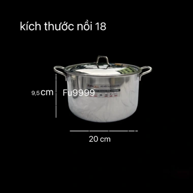 Nồi Inox Fata Cook đa năng cho bếp từ và điện, đủ kích thước, xoong luộc gà - Giá chỉ 147.250 VND 8