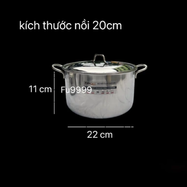 Nồi Inox Fata Cook đa năng cho bếp từ và điện, đủ kích thước, xoong luộc gà - Giá chỉ 147.250 VND 9