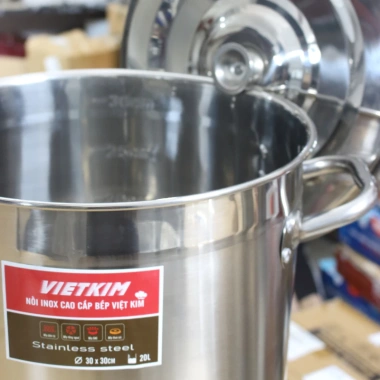 Nồi inox hầm xương 20L Vietkim đáy dày 30x30cm - Giá chỉ 480.000đ, tiết kiệm hơn 20% 7