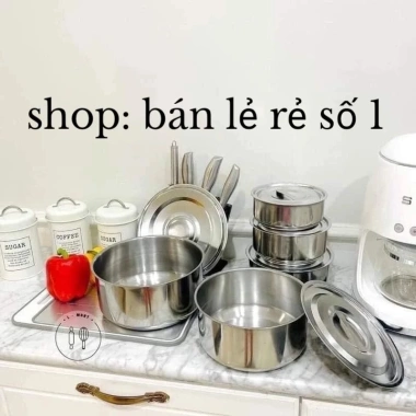 Nồi Inox không quai đa kích thước 16-24cm bộ 5 nồi - Giá ưu đãi 149.000₫ 4