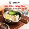 Nồi inox mini 14cm Gorilla Chef 304 – Nấu mì, luộc trứng, cháo, giá chỉ 75.000₫
