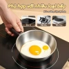 Nồi inox mini 14cm tay cầm gỗ chịu nhiệt, chảo rán thép không gỉ, dùng cho bếp từ và gas, giá ưu đãi 30.400đ 6