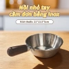 Nồi inox mini 14cm tay cầm gỗ chịu nhiệt, chảo rán thép không gỉ, dùng cho bếp từ và gas, giá ưu đãi 30.400đ 10
