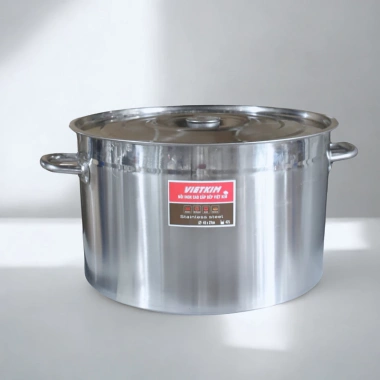 Nồi inox thấp 45cm đáy dày 42L - Siêu bền, chịu nhiệt, giảm giá 19% chỉ 725.000đ