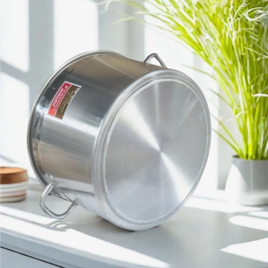 Nồi inox thấp 45cm đáy dày 42L - Siêu bền, chịu nhiệt, giảm giá 19% chỉ 725.000đ
