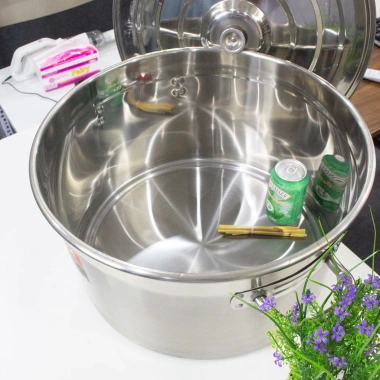 Nồi inox thấp 45cm đáy dày 42L - Siêu bền, chịu nhiệt, giảm giá 19% chỉ 725.000đ