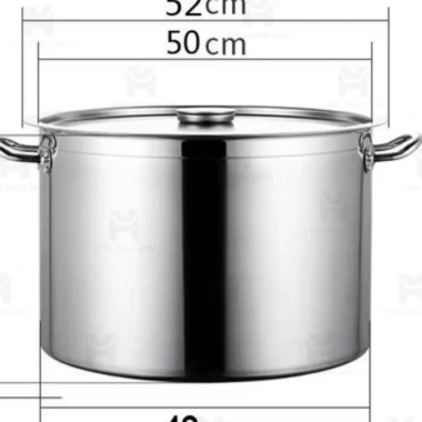 Nồi Inox Thấp Đáy Dày Cao Cấp 15-60L cho Bếp Từ 30-50cm Hầm Xương Nấu Nước Bánh Trưng 397.500 VND
