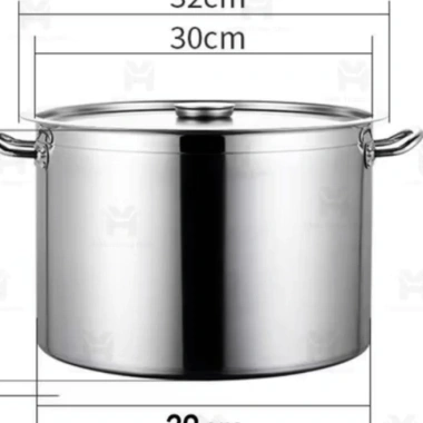 Nồi Inox Thấp Đáy Dày Cao Cấp 15-60L cho Bếp Từ 30-50cm Hầm Xương Nấu Nước Bánh Trưng 397.500 VND