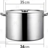 Nồi Inox Thấp Đáy Dày Cao Cấp 15-60L cho Bếp Từ 30-50cm Hầm Xương Nấu Nước Bánh Trưng 397.500 VND 7