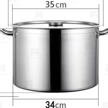 Nồi Inox Thấp Đáy Dày Cao Cấp 15-60L cho Bếp Từ 30-50cm Hầm Xương Nấu Nước Bánh Trưng 397.500 VND