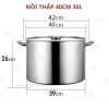 Nồi Inox Thấp Đáy Dày Cao Cấp 15-60L cho Bếp Từ 30-50cm Hầm Xương Nấu Nước Bánh Trưng 397.500 VND 8