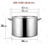 Nồi Inox Thấp Đáy Dày Cao Cấp 15-60L cho Bếp Từ 30-50cm Hầm Xương Nấu Nước Bánh Trưng 397.500 VND 9