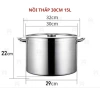 Nồi Inox Thấp Đáy Dày Cao Cấp 15-60L cho Bếp Từ 30-50cm Hầm Xương Nấu Nước Bánh Trưng 397.500 VND 10