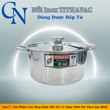 Nồi Inox TITHAFAC 1 Đáy Dùng Bếp Từ, Nấu Canh Đa Năng Chống Dính Giá Ưu Đãi 119k Nồi Inox TITHAFAC 1 Đáy Dùng Bếp Từ, Nấu Canh Đa Năng Chống Dính Giá Ưu Đãi 119k
