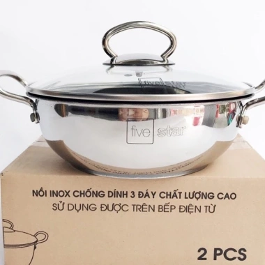Nồi kho Cá chống dính bếp từ FiveStar 3 đáy 18 đến 28cm Giá ưu đãi 225k 2