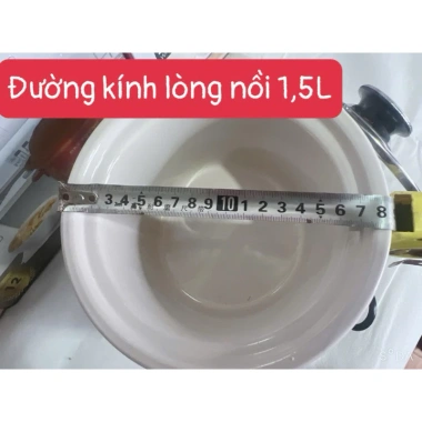 Nồi kho cá và hầm cháo đa năng đạt tường 1,5L‑2,5L‑4,5L trắng, giá ưu đãi 229k 2