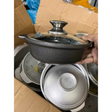 Nồi Kho Cá Vạn Lợi Nhôm Đúc – Dẫn Nhiệt Nhanh, Phân Bố Nhiệt Đều, Giữ Nguyên Hương Vị (Nắp Nhôm/Nắp Kính) Giá 129k