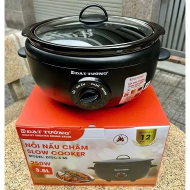 Nồi kho chậm 3,5L màu đen Đạt tường, nấu cá, thịt, ninh cháo, hầm – Giá ưu đãi 249.000 VND 2