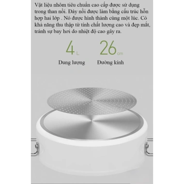 Nồi lẩu 1 ngăn & 2 ngăn siêu tiện, dùng được với bếp từ - Giá chỉ 399.000 VND