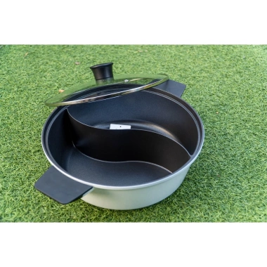 Nồi lẩu 1 ngăn & 2 ngăn siêu tiện, dùng được với bếp từ - Giá chỉ 399.000 VND