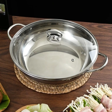 Nồi lẩu 2 ngăn Innox dày dặn 32cm - Cao cấp, đặc biệt, Giá chỉ 109.000₫ 7