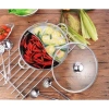 Nồi Lẩu 2 Ngăn Inox 32cm HOMECARE: Nấu Bếp Từ & Ga, Nắp Kính, Giá 135k 7