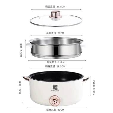 Nồi Lẩu 2 Ngăn Misu Loui Nấu Lẩu Chua Cay, kèm hấp bí ngô - Giá chỉ 194.888₫ 5