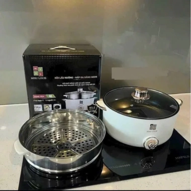 Nồi Lẩu 2 Ngăn Misu Loui Nấu Lẩu Chua Cay, kèm hấp bí ngô - Giá chỉ 194.888₫ 7