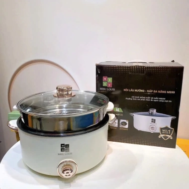 Nồi Lẩu 2 Ngăn Misu Loui Nấu Lẩu Chua Cay, kèm hấp bí ngô - Giá chỉ 194.888₫ 8