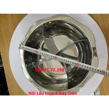 Nồi lẩu 4 ngăn tròn inox bếp từ âm bàn - 4 đáy, giá chỉ 432.000 VND
