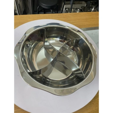 Nồi lẩu 4 ngăn tròn inox bếp từ âm bàn - 4 đáy, giá chỉ 432.000 VND