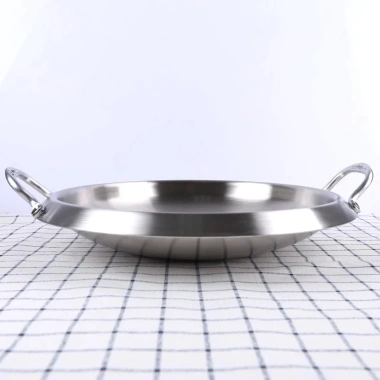 Nồi lẩu cạn inox Hàn Quốc - Siêu bền thép không gỉ, giá chỉ 285.000₫