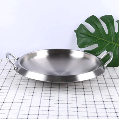 Nồi lẩu cạn inox phong cách Hàn Quốc – thép không gỉ siêu bền, chịu nhiệt tốt, thiết kế hiện đại, giảm giá còn 285.000đ, bảo hành 12 tháng
